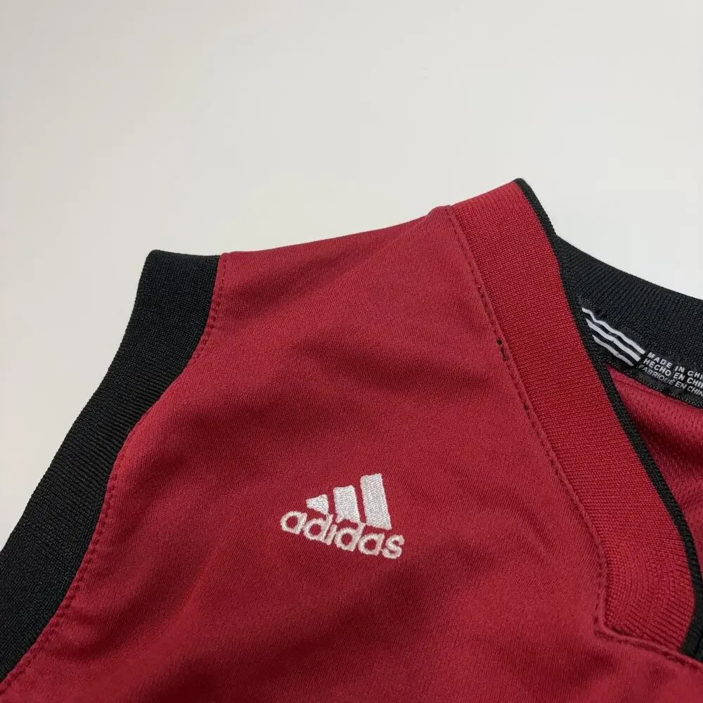 Miami Heat Jersey Boys Large Red Black NBA Basketball LeBron James 6 Adidas